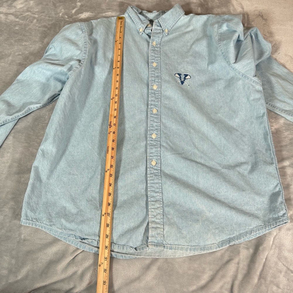 Vintage Villanova Wildcats Lacrosse Oxford Button Down Shirt Mens XL Blue 90s - Picture 7 of 8